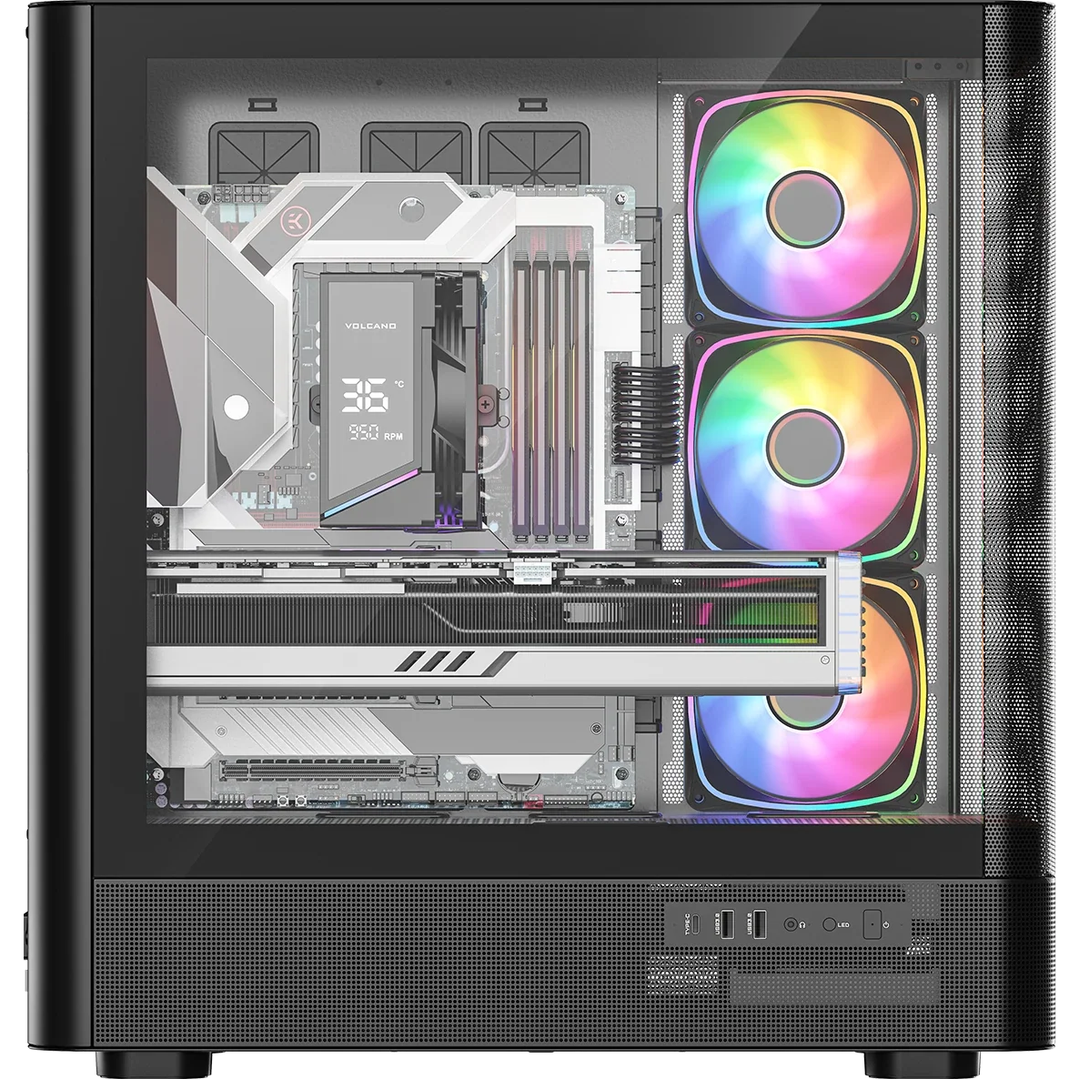 Boîtier MODECOM Volcano AQ300 ARGB Midi Black - MC-A-AQ300-4FA-B - photo 15