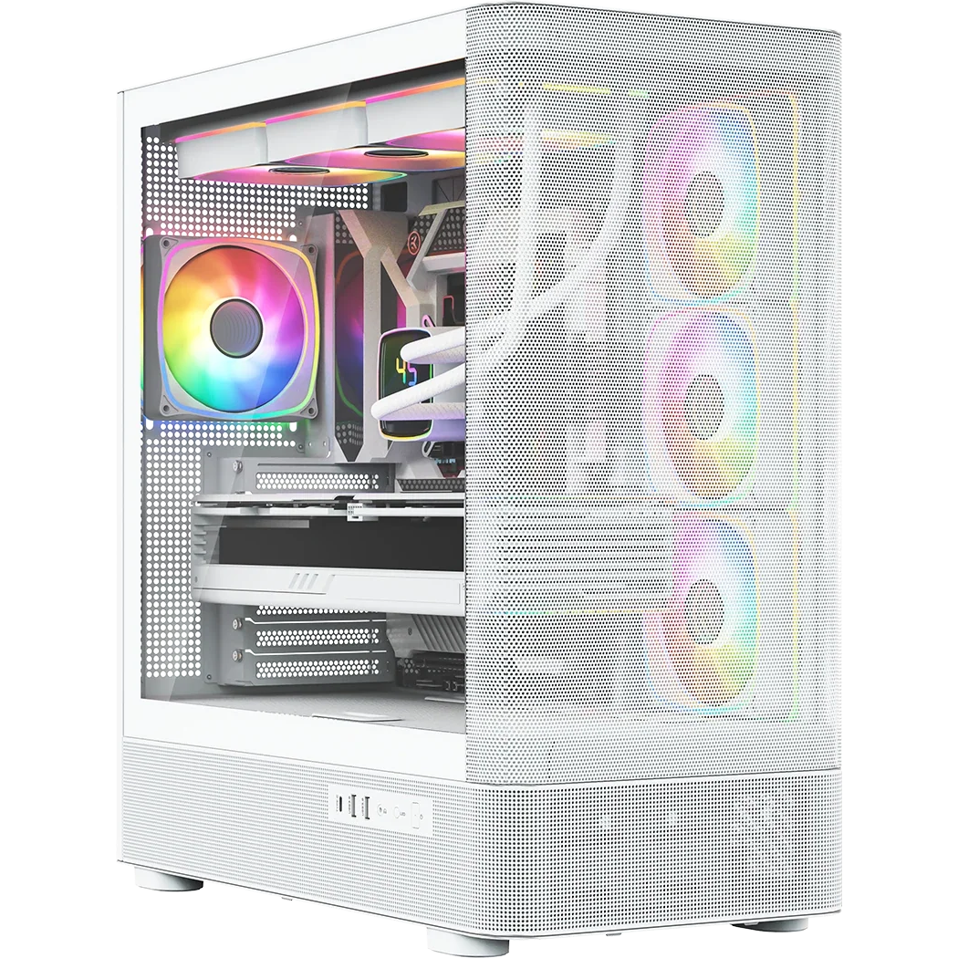 Boîtier MODECOM Volcano AQ300 ARGB Midi White - MC-A-AQ300-4FA-W - photo 2