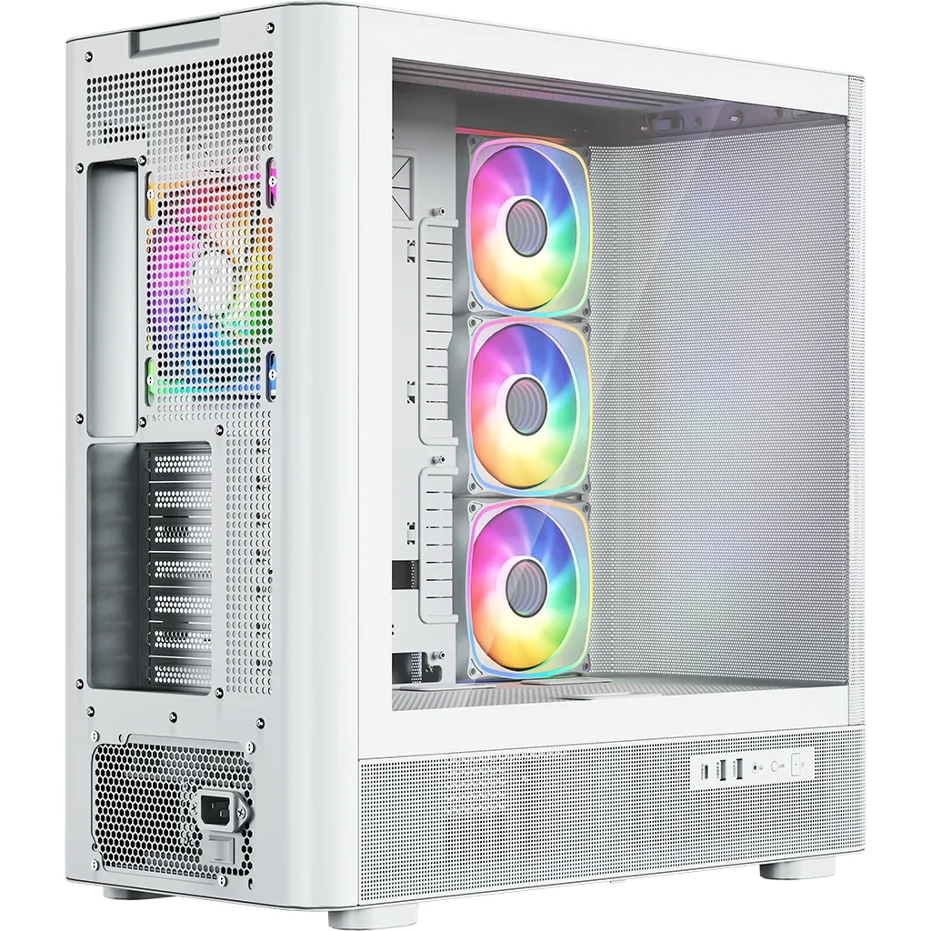 Boîtier MODECOM Volcano AQ300 ARGB Midi White - MC-A-AQ300-4FA-W - photo 4