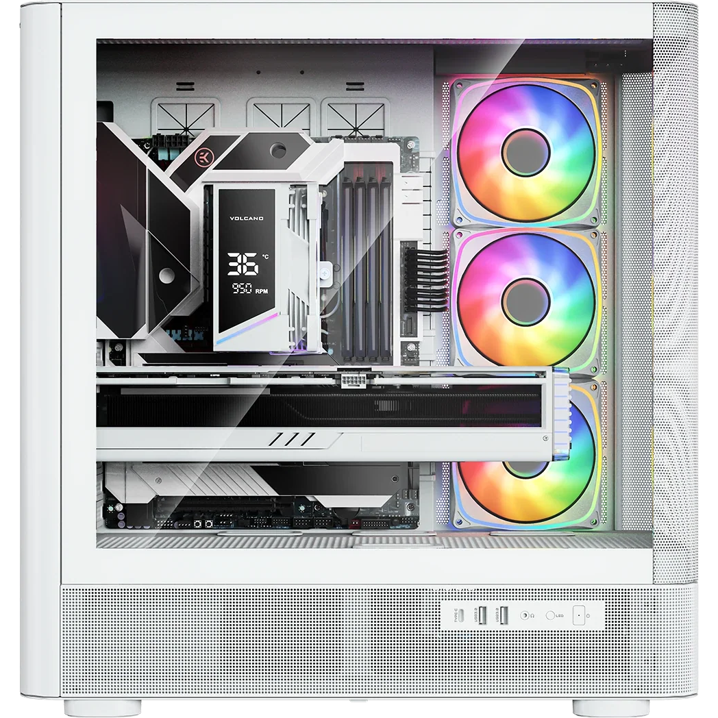 Boîtier MODECOM Volcano AQ300 ARGB Midi White - MC-A-AQ300-4FA-W - photo 12