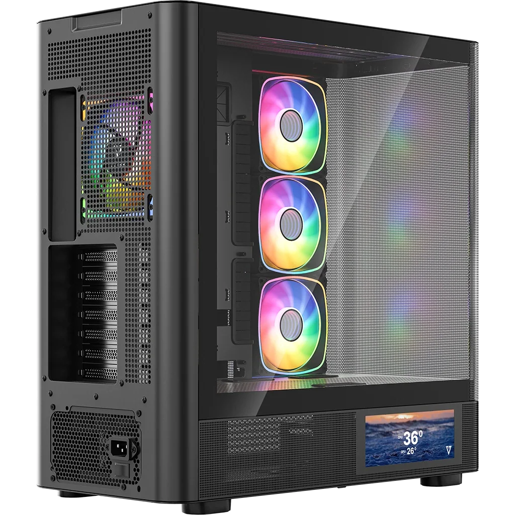 Boîtier MODECOM Volcano AQ400 ARGB Midi Black - MC-A-AQ400-4FA-B - photo 4