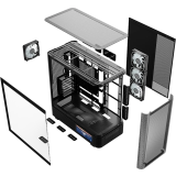 Boîtier MODECOM Volcano AQ400 ARGB Midi Black (MC-A-AQ400-4FA-B)