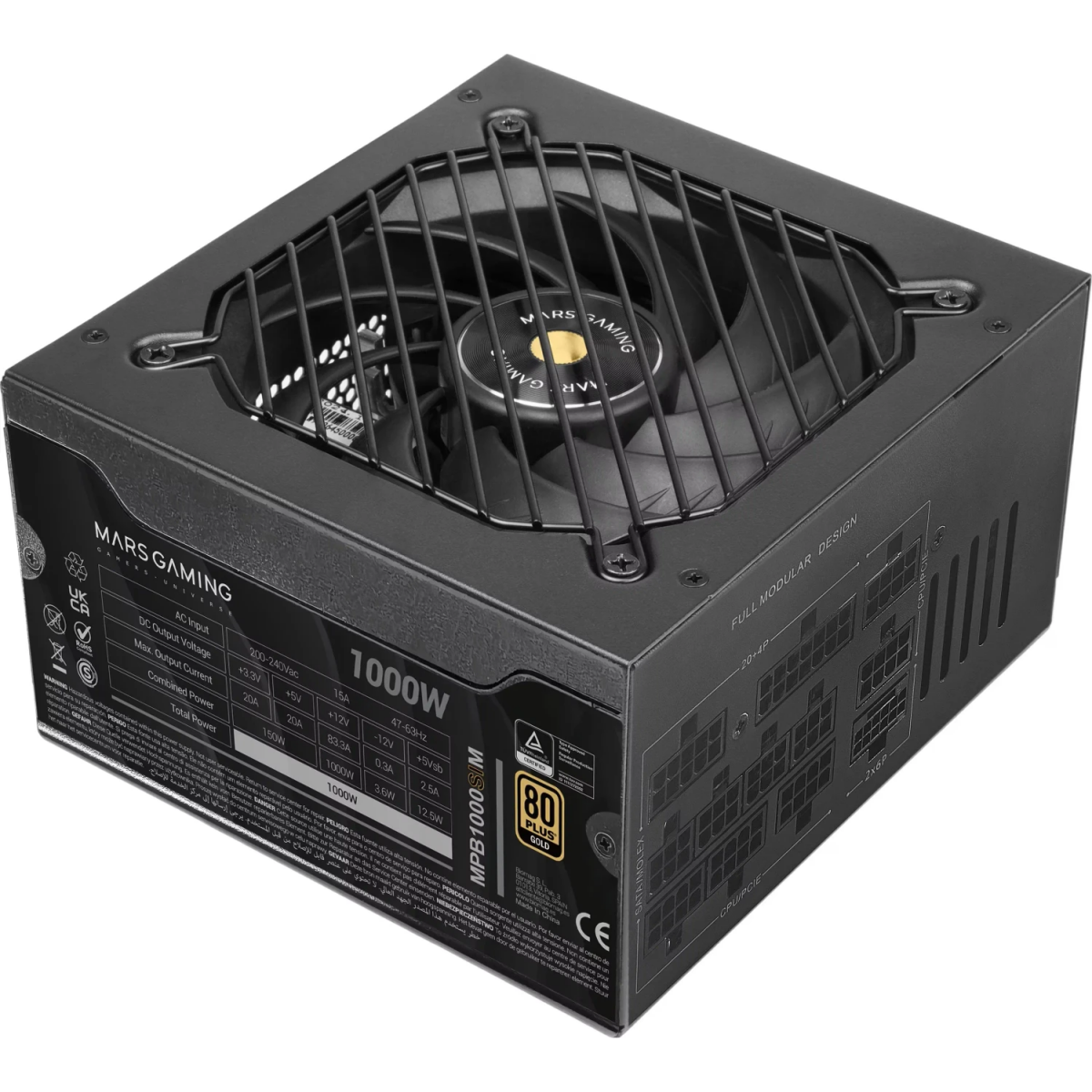 Alimentation électrique 1000W Mars Gaming MPB1000SIM - photo 2