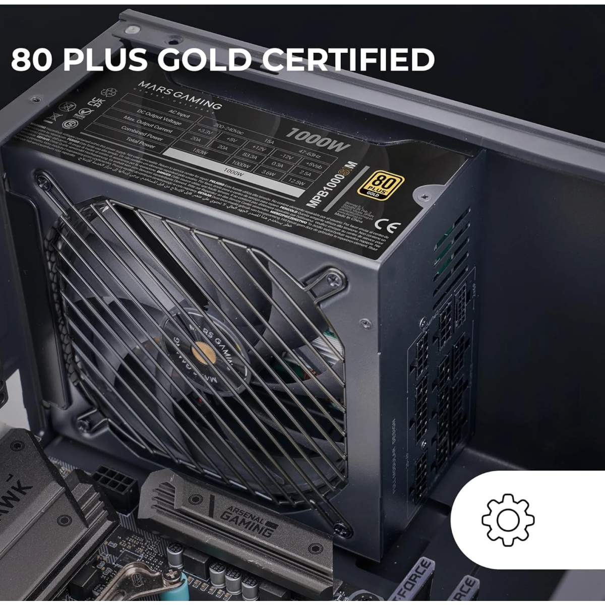 Alimentation électrique 1000W Mars Gaming MPB1000SIM - photo 6