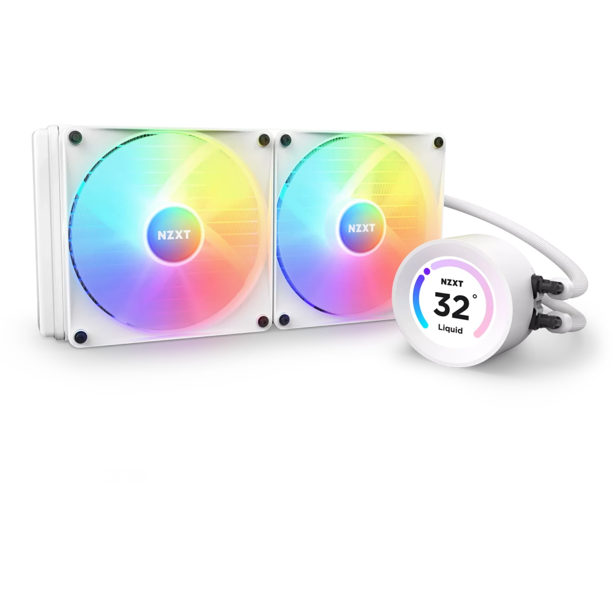 Système de refroidissement liquide NZXT Kraken Elite 280 RGB White (RL-KR28E-W1)