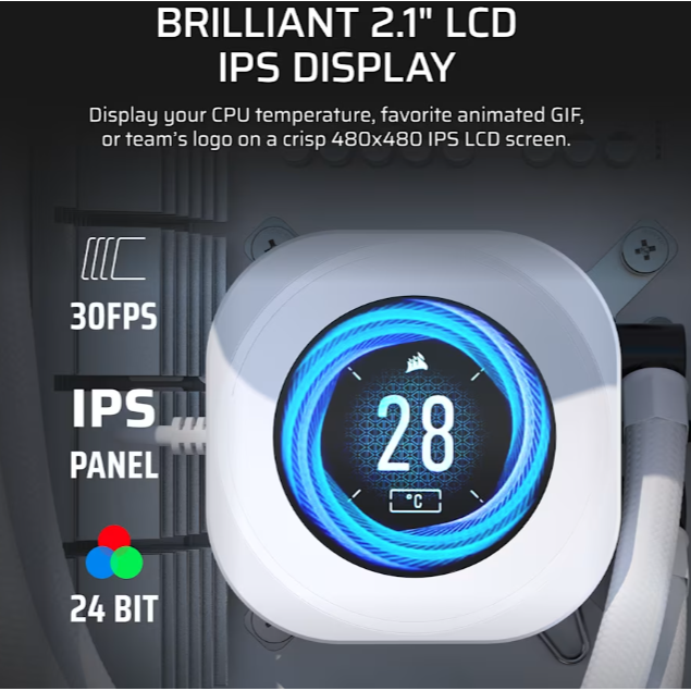Système de refroidissement liquide Corsair NAUTILUS 240 RS LCD White (CW-9061032-WW) - photo 9
