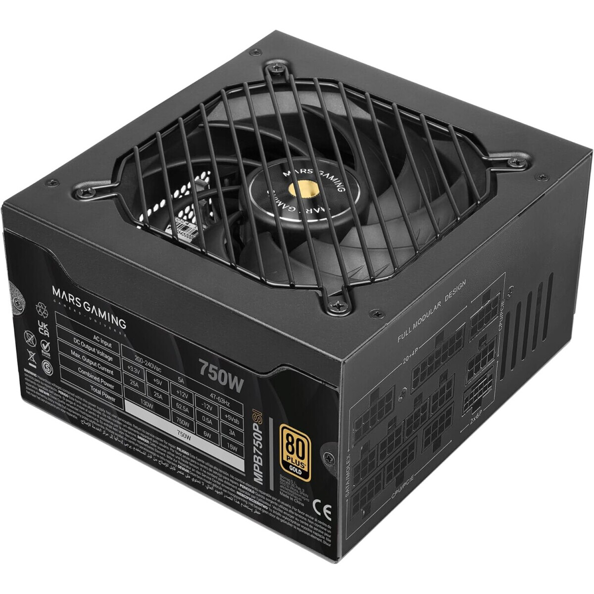 Alimentation électrique 750W Mars Gaming MPB750PSI - photo 2