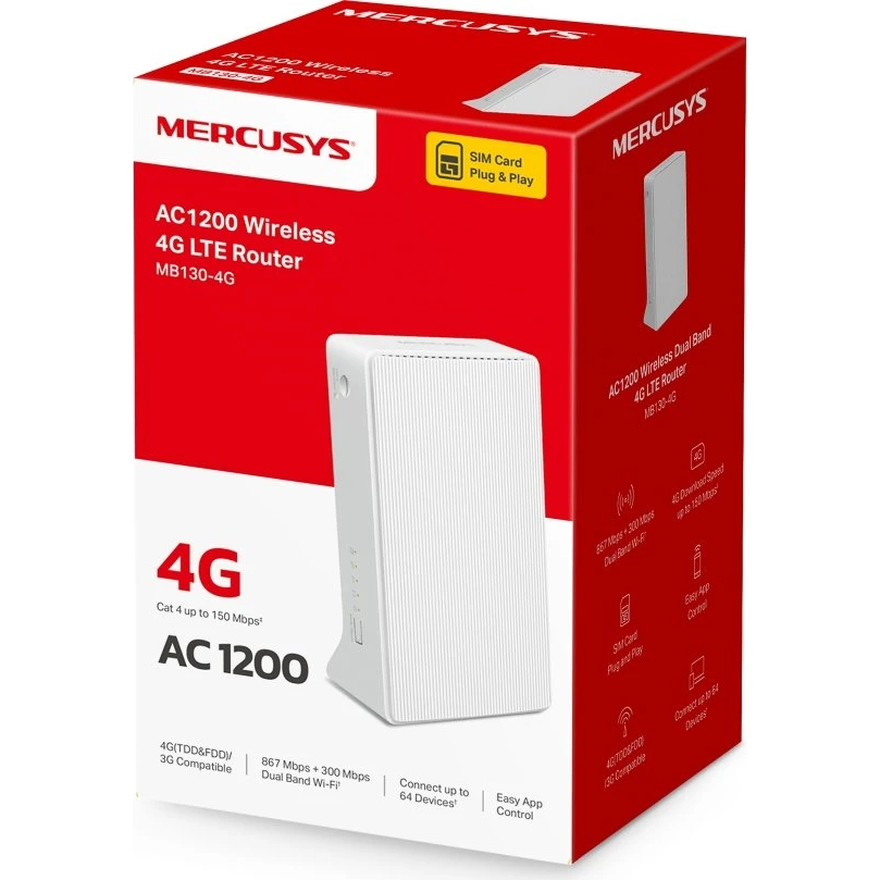 Routeur Wi-Fi (routeur) Mercusys MB130-4G - photo 3