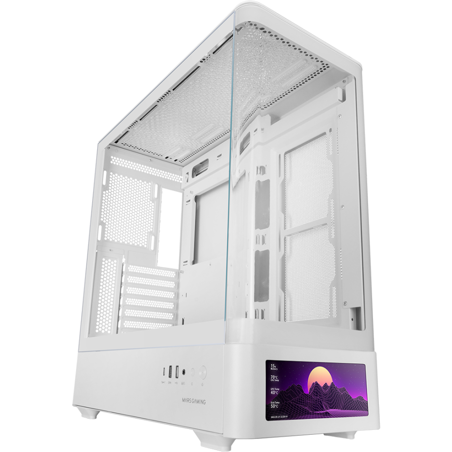 Boîtier Mars Gaming MC-LCDPRO White - MC-LCDPROW