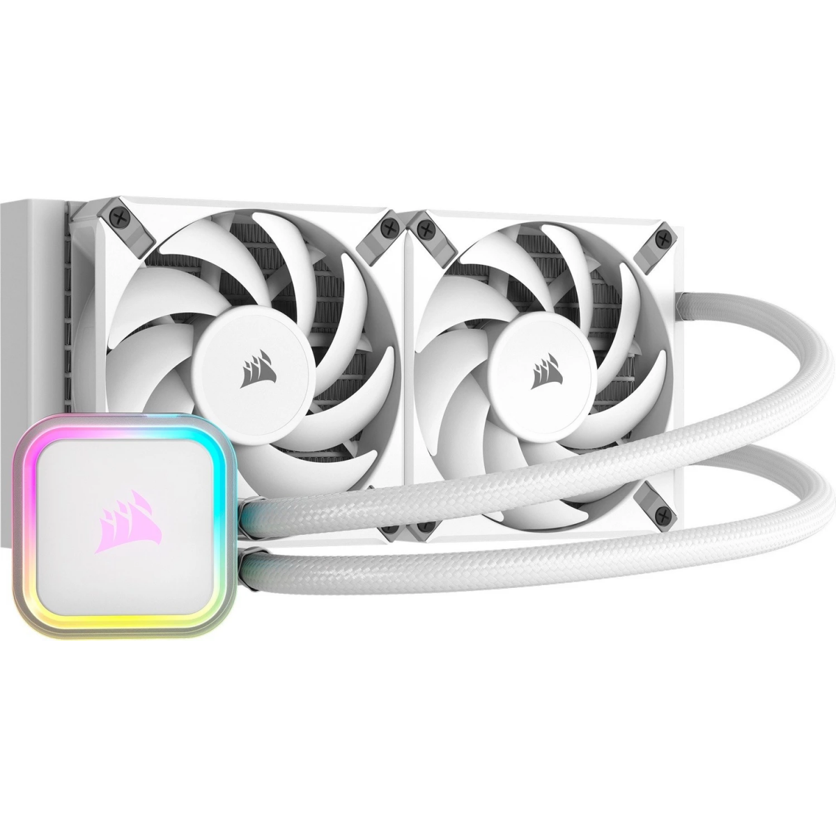 Système de refroidissement liquide Corsair iCUE H100i RGB ELITE White (CW-9060078-WW)