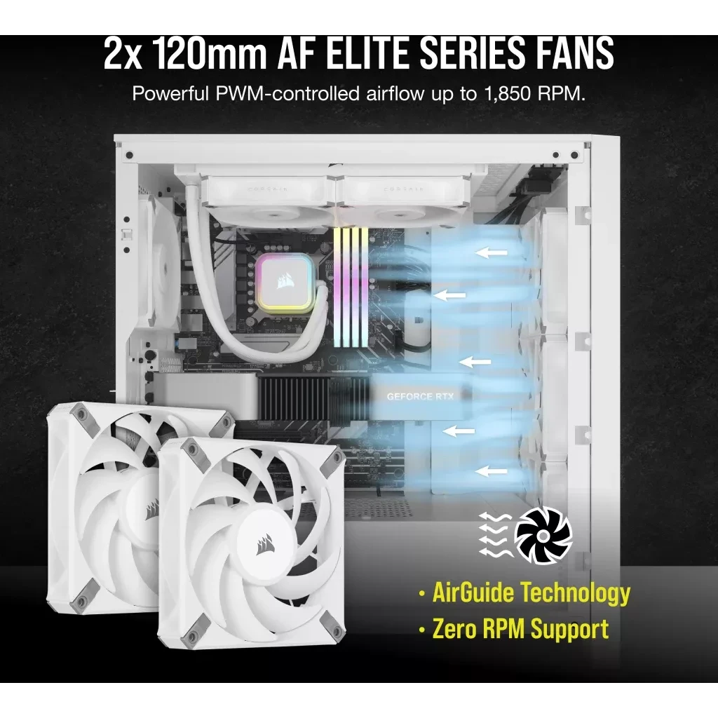 Système de refroidissement liquide Corsair iCUE H100i RGB ELITE White (CW-9060078-WW) - photo 12