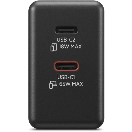 Bloc d’alimentation pour ordinateur portable Lenovo Dual USB-C 65W GaN Charger - G0A6065BEU - photo 2