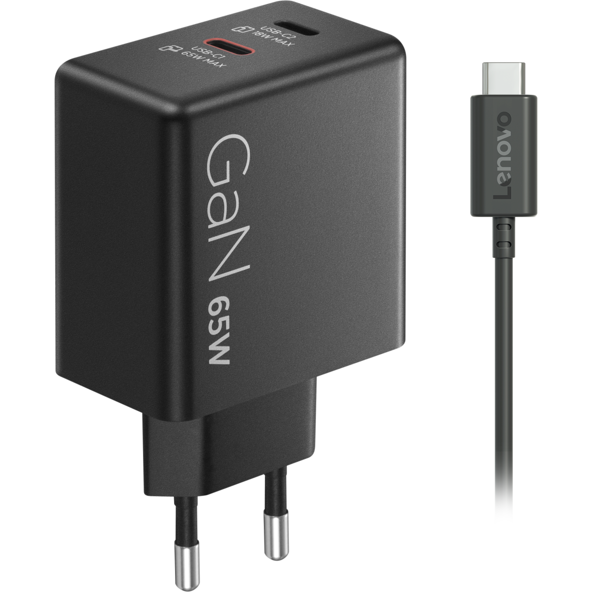 Bloc d’alimentation pour ordinateur portable Lenovo Dual USB-C 65W GaN Charger - G0A6065BEU - photo 5