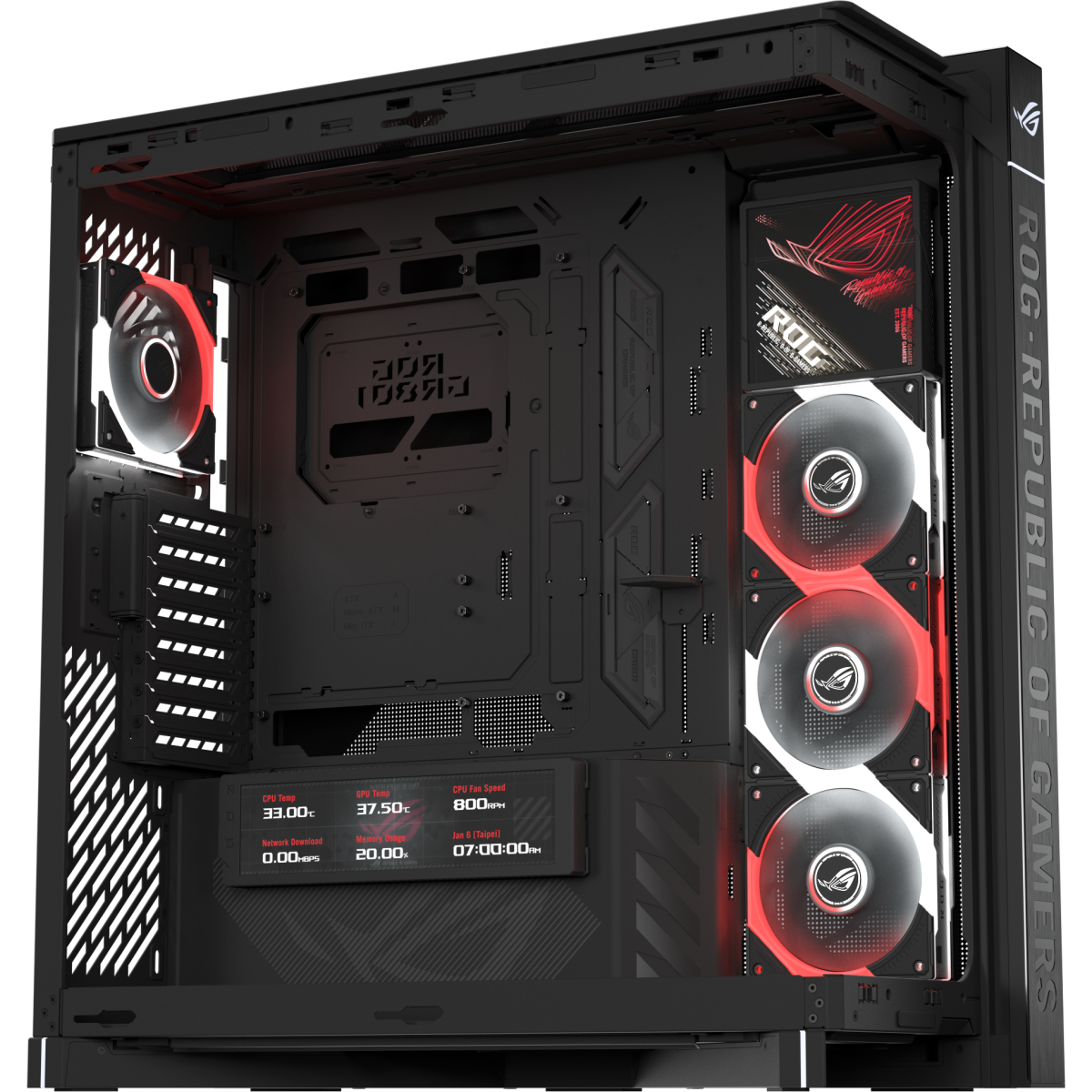 Boîtier ASUS ROG Cronox GR801 Curve TG ARGB Black - 90DC00T0-B09030 - photo 7