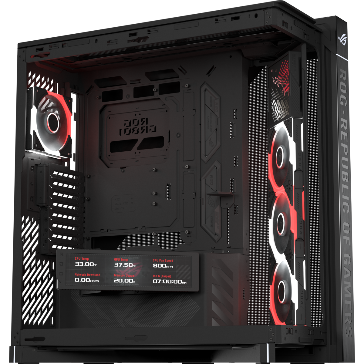 Boîtier ASUS ROG Cronox GR801 Curve TG ARGB Black - 90DC00T0-B09030 - photo 8