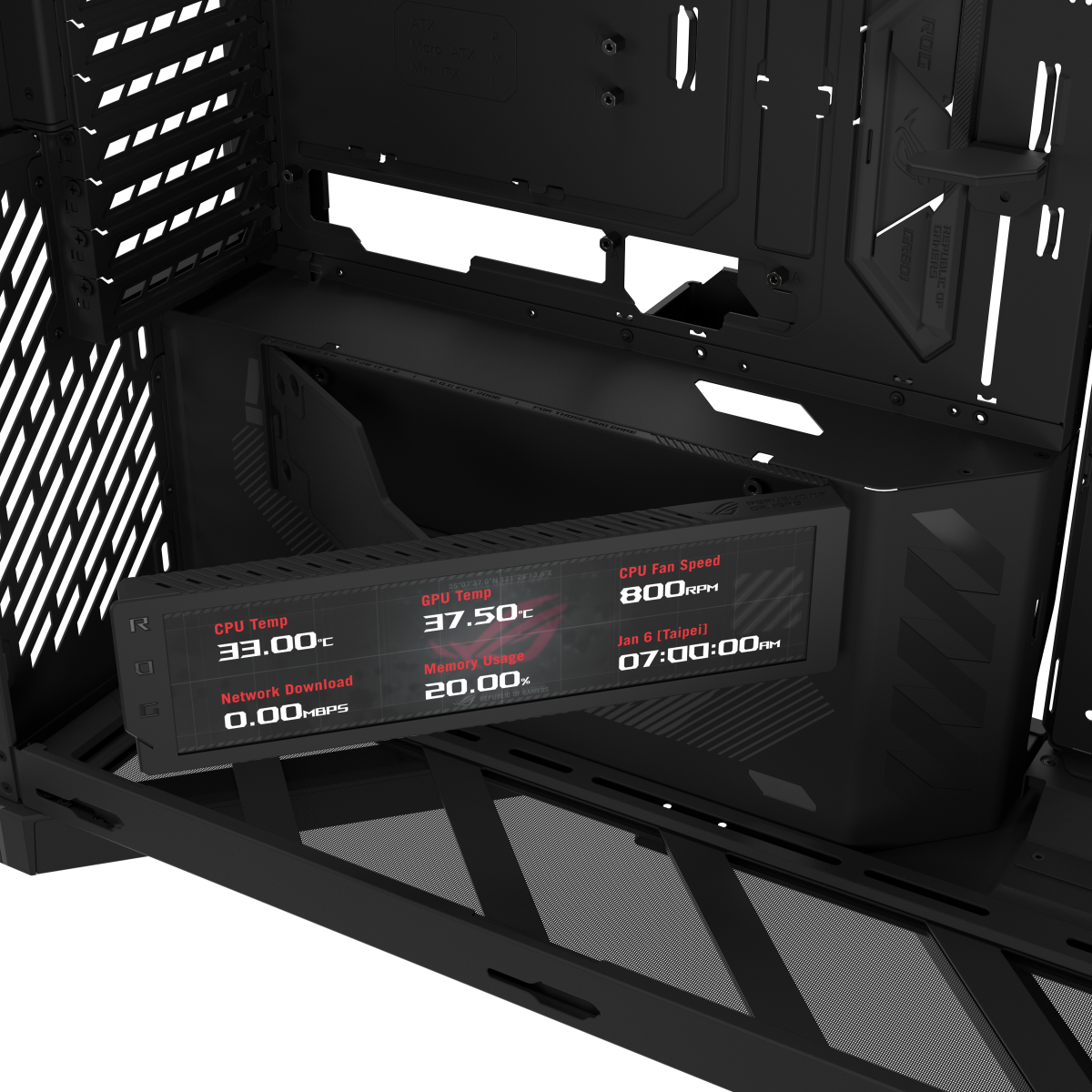 Boîtier ASUS ROG Cronox GR801 Curve TG ARGB Black - 90DC00T0-B09030 - photo 9
