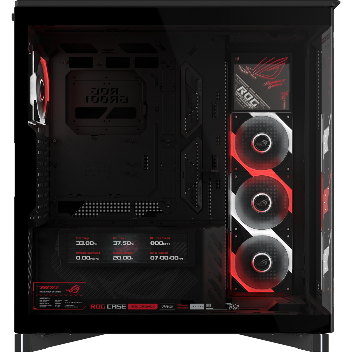 Boîtier ASUS ROG Cronox GR801 Curve TG ARGB Black - 90DC00T0-B09030 - photo 5