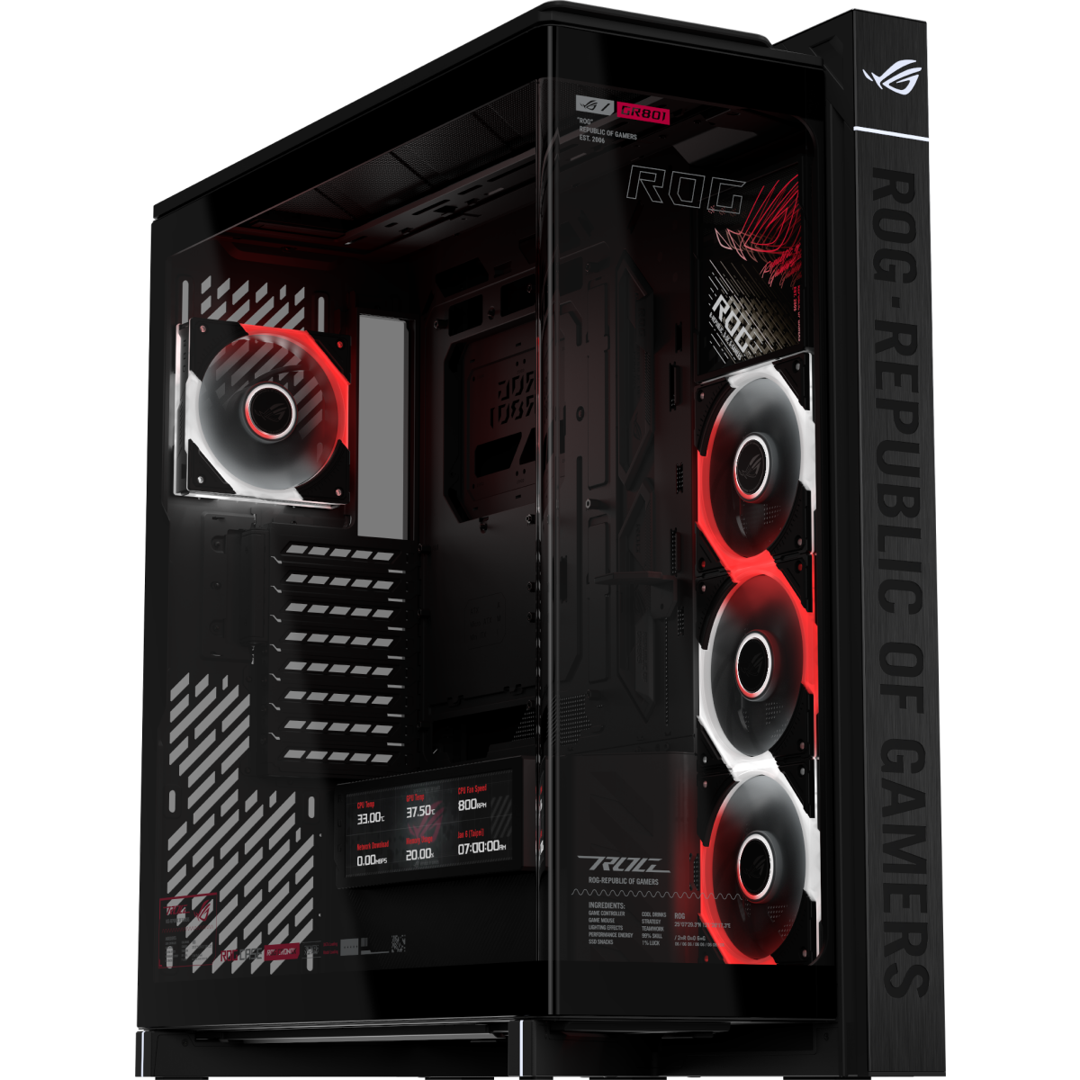 Boîtier ASUS ROG Cronox GR801 Curve TG ARGB Black - 90DC00T0-B09030