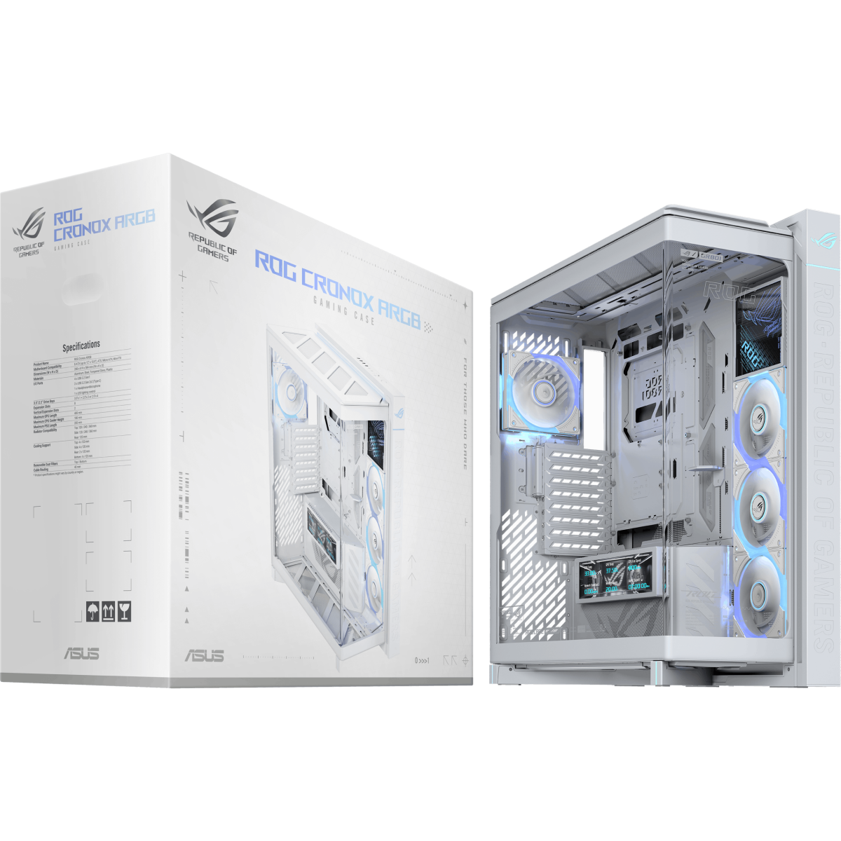 Boîtier ASUS ROG Cronox GR801 Curve TG ARGB White - 90DC00T3-B09030 - photo 15