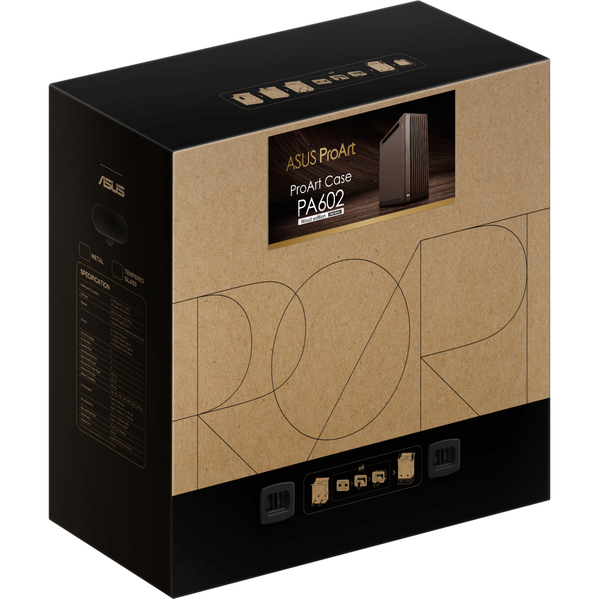 Boîtier ASUS ProArt PA602 Wood Edition Metal Panel Retro Brown - 90DC00J8-B09010 - photo 14