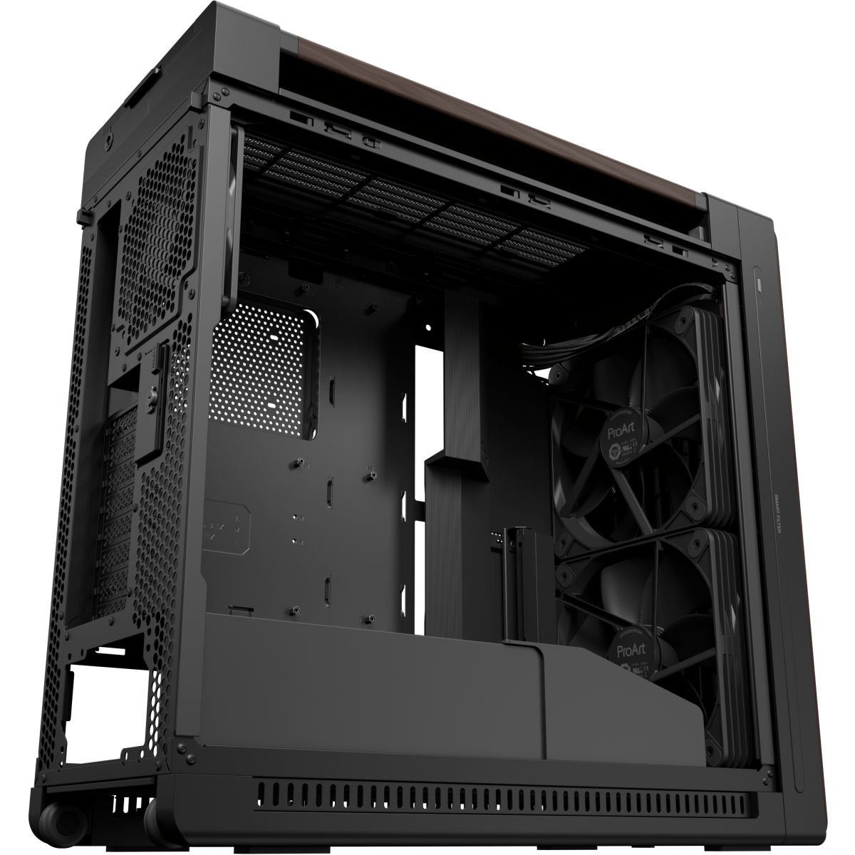 Boîtier ASUS ProArt PA602 Wood Edition Metal Panel Modern Black - 90DC00J0-B09040 - photo 13