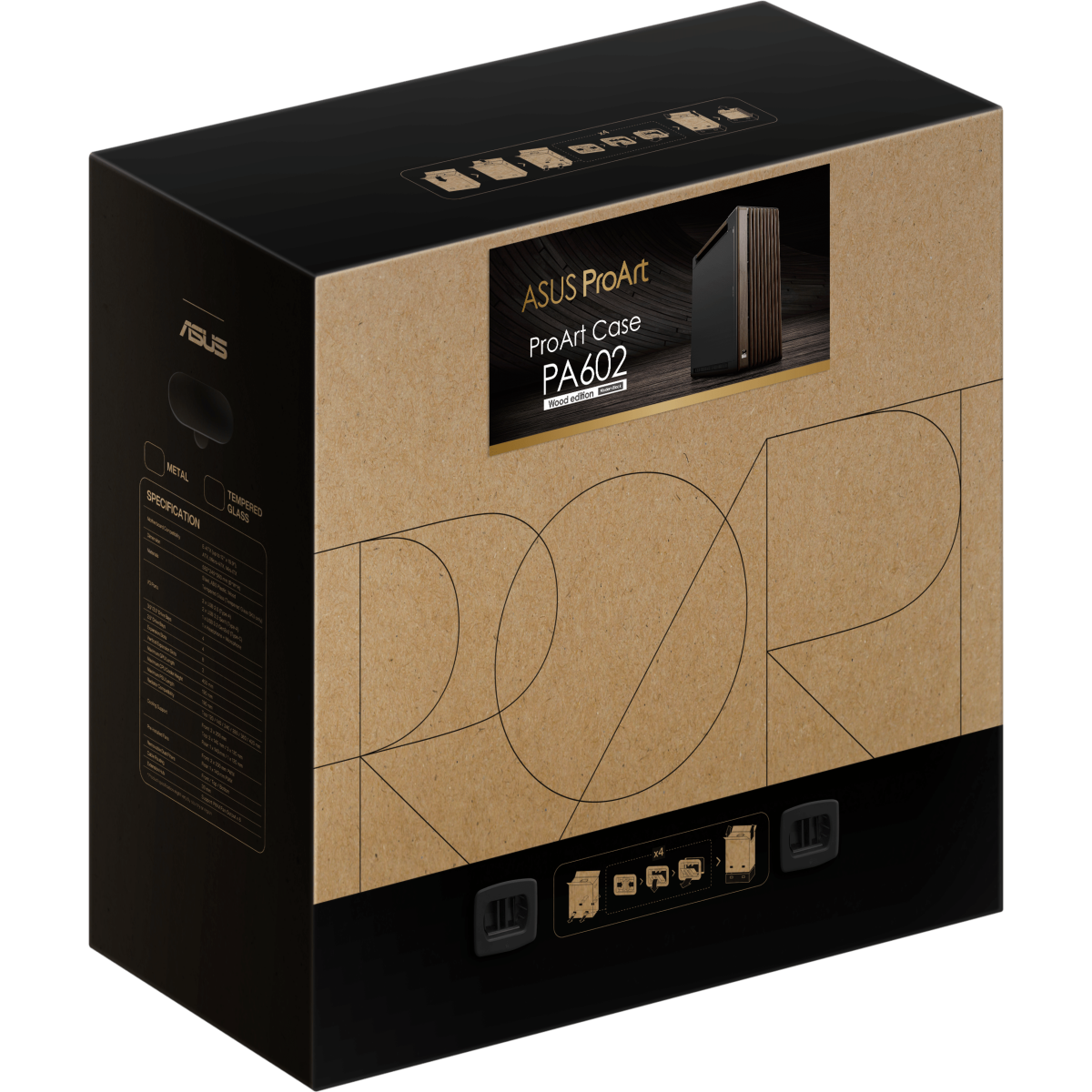 Boîtier ASUS ProArt PA602 Wood Edition Metal Panel Modern Black - 90DC00J0-B09040 - photo 16