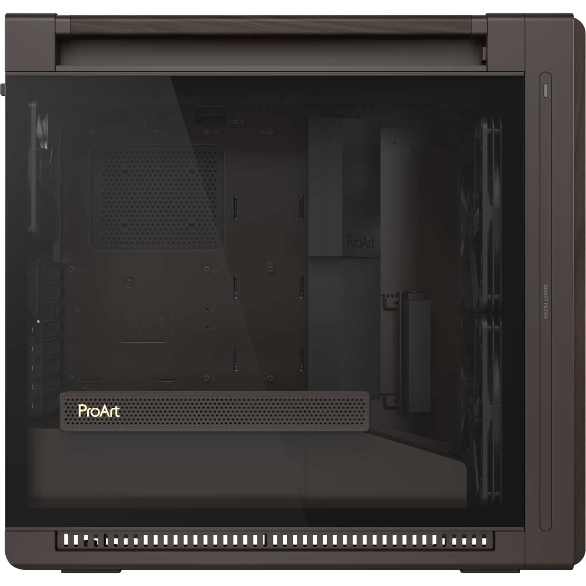 Boîtier ASUS ProArt PA602 Wood Edition Tempered Glass Panel Retro Brown - 90DC00J8-B09000 - photo 7