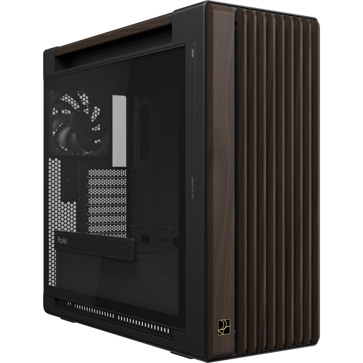 Boîtier ASUS ProArt PA602 Wood Edition Tempered Glass Panel Modern Black - 90DC00J0-B09030