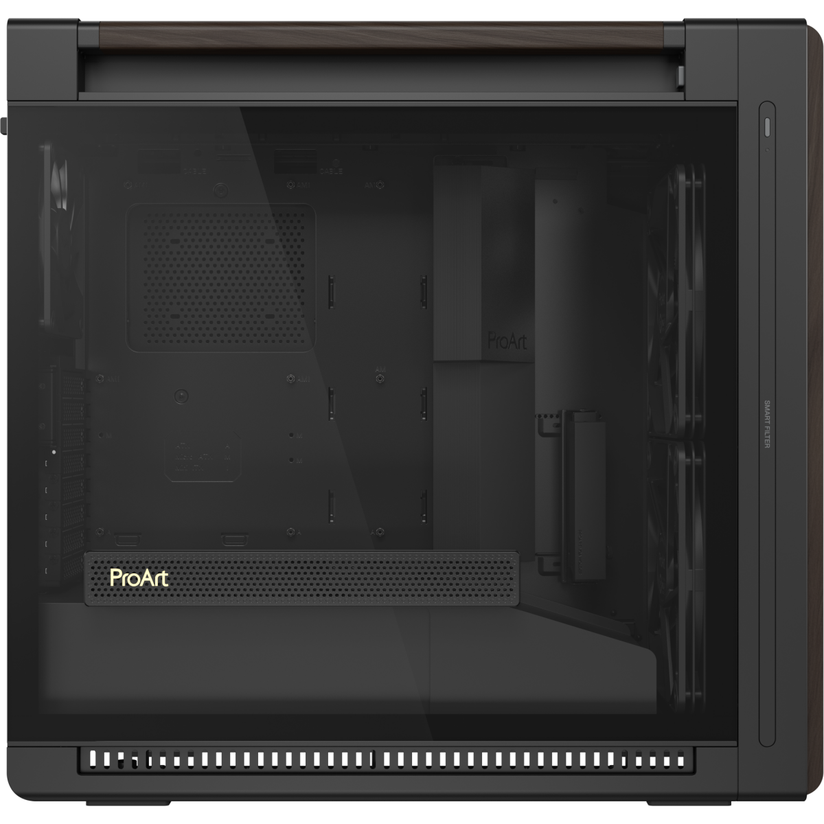 Boîtier ASUS ProArt PA602 Wood Edition Tempered Glass Panel Modern Black - 90DC00J0-B09030 - photo 7