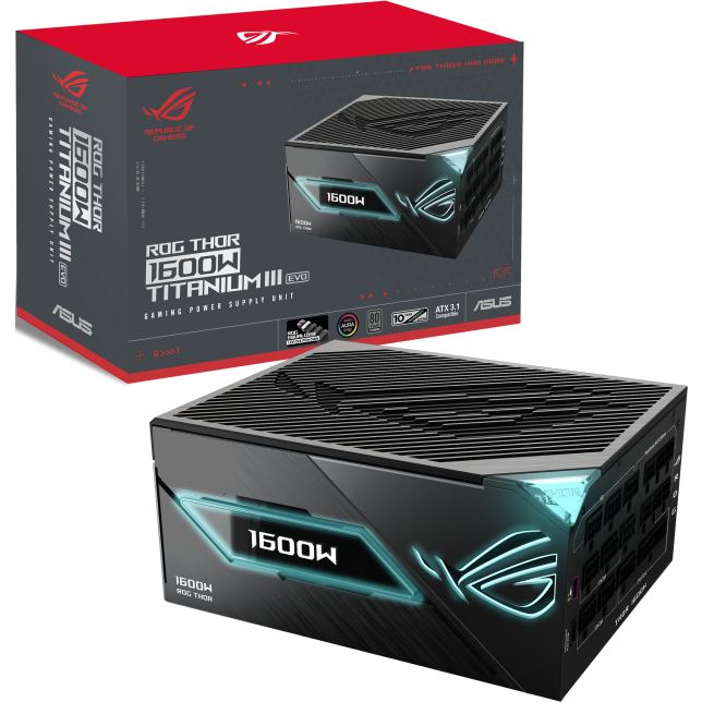 Alimentation électrique 1600W ASUS ROG THOR Titanium III EVO (ROG-THOR-1600T3-GAMING-EVO) - 90YE00VB-B0NA00 - photo 11