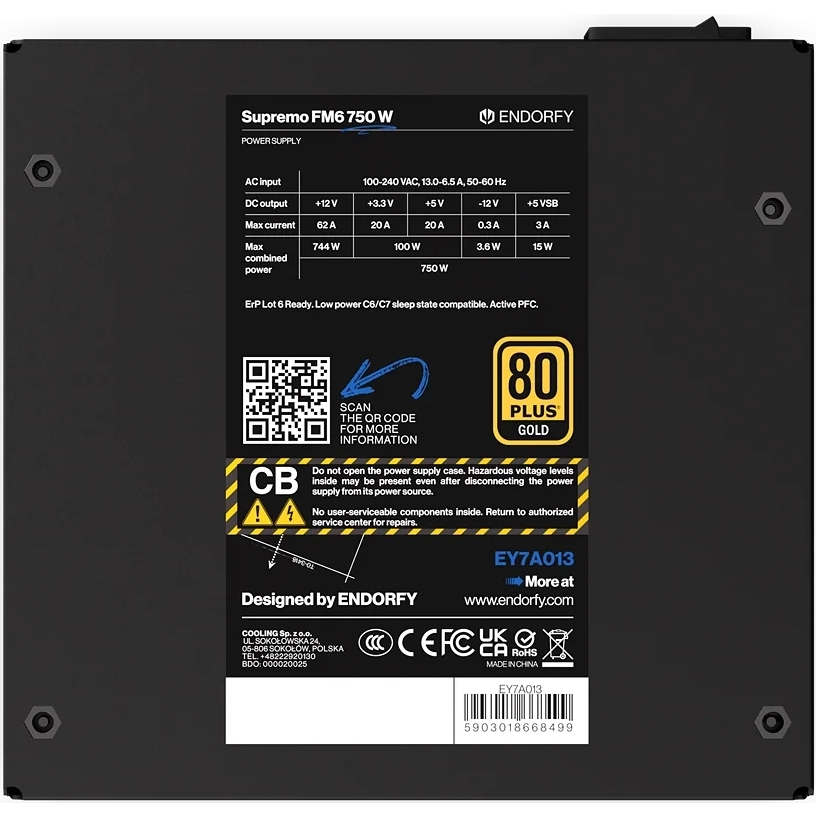 Alimentation électrique 750W Endorfy Supremo FM6 (EY7A013) - photo 10