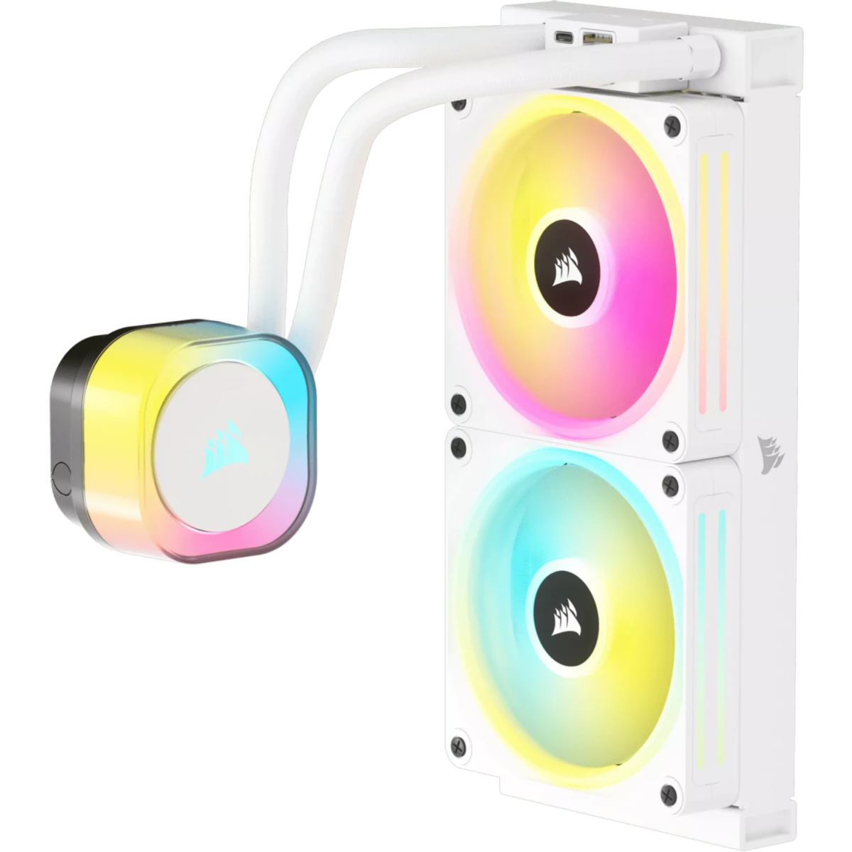 Système de refroidissement liquide Corsair iCUE LINK H100i RGB White (CW-9061005-WW) - photo 2