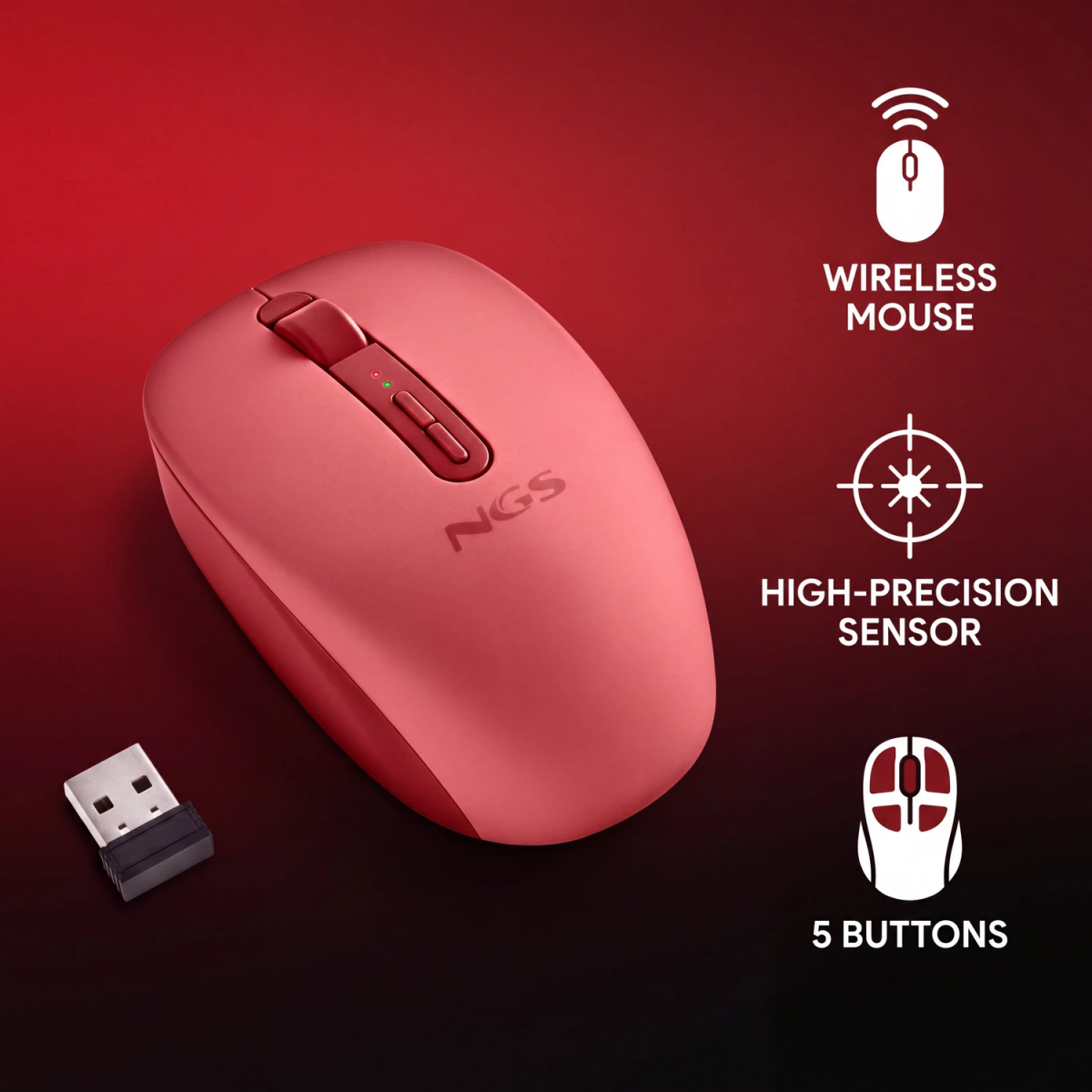 Souris NGS Fog Dual Red - FOGDUALRED - photo 6