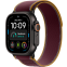 Montres intelligentes Apple Watch Ultra 4 49mm 5G Black Titanium Case with Burgundy Trail Loop M/L (MJC44QF/A)
