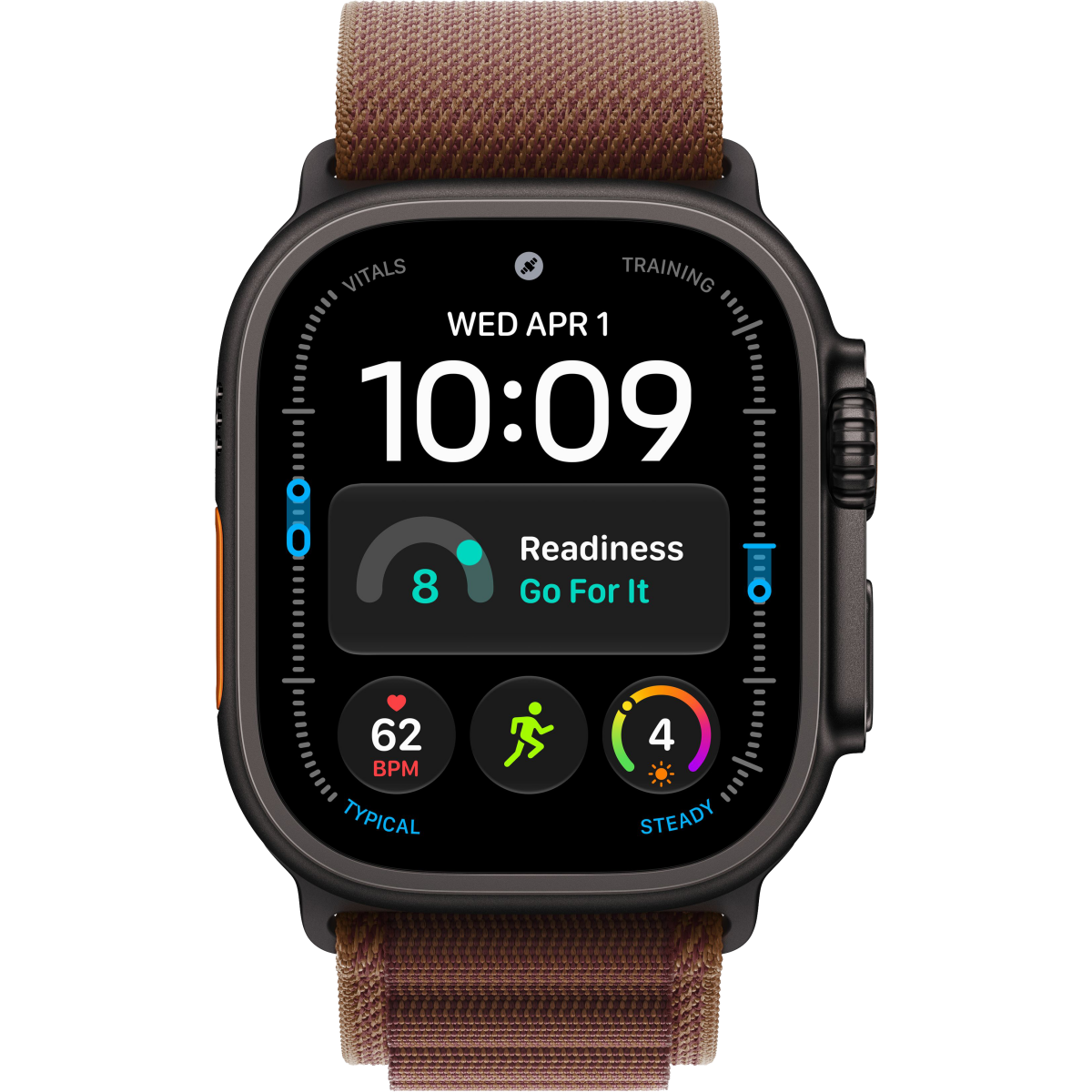 Montres connectées Apple Watch Ultra 4 49mm 5G Black Titanium Case with Burgundy Alpine Loop M (MJC14QF/A) - photo 2