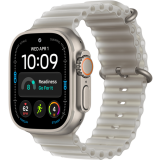 Montres connectées Apple Watch Ultra 4 49mm 5G Natural Titanium Case with Translucent Grey Ocean Band (MJAD4QF/A)