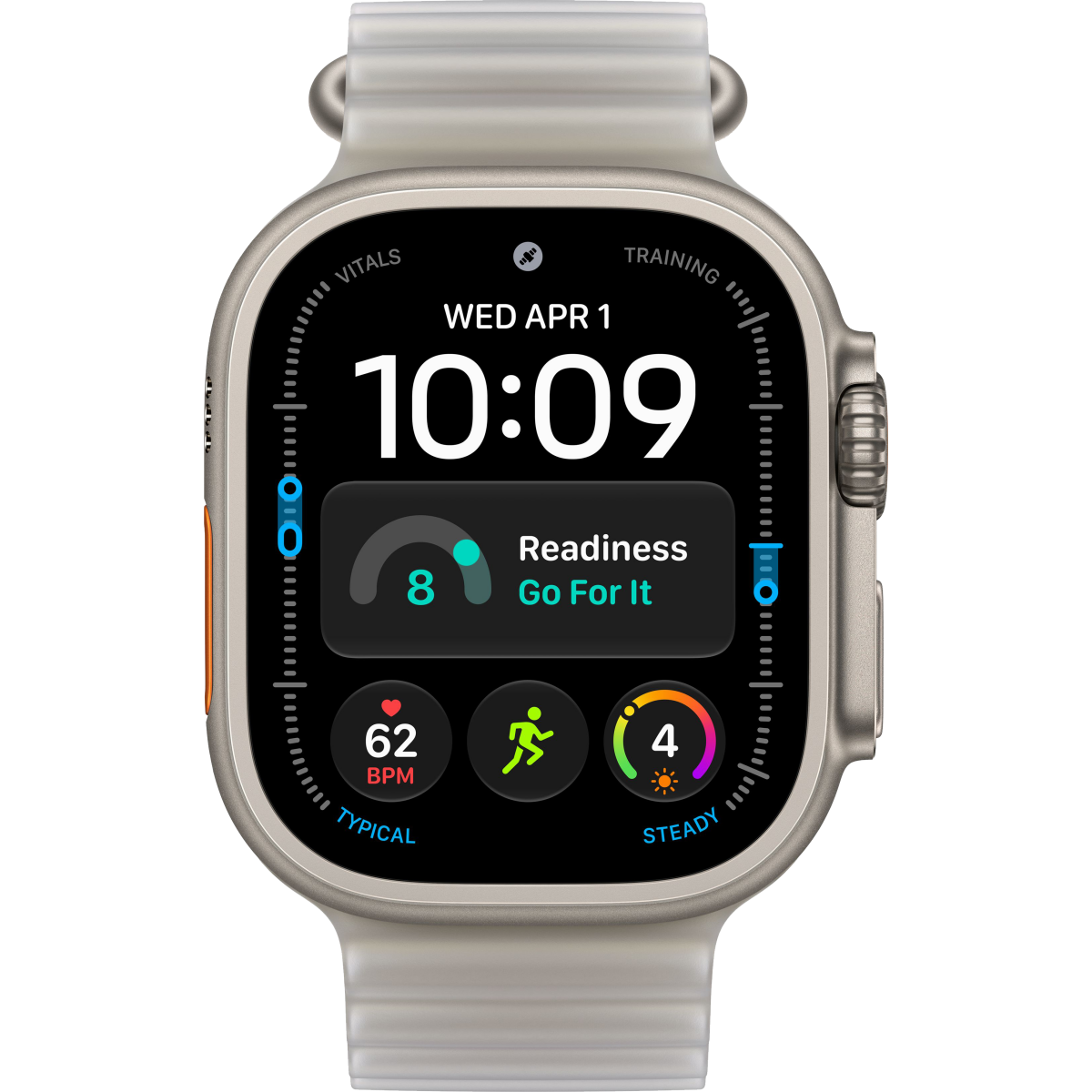 Montres connectées Apple Watch Ultra 4 49mm 5G Natural Titanium Case with Translucent Grey Ocean Band - MJAD4QF/A - photo 2