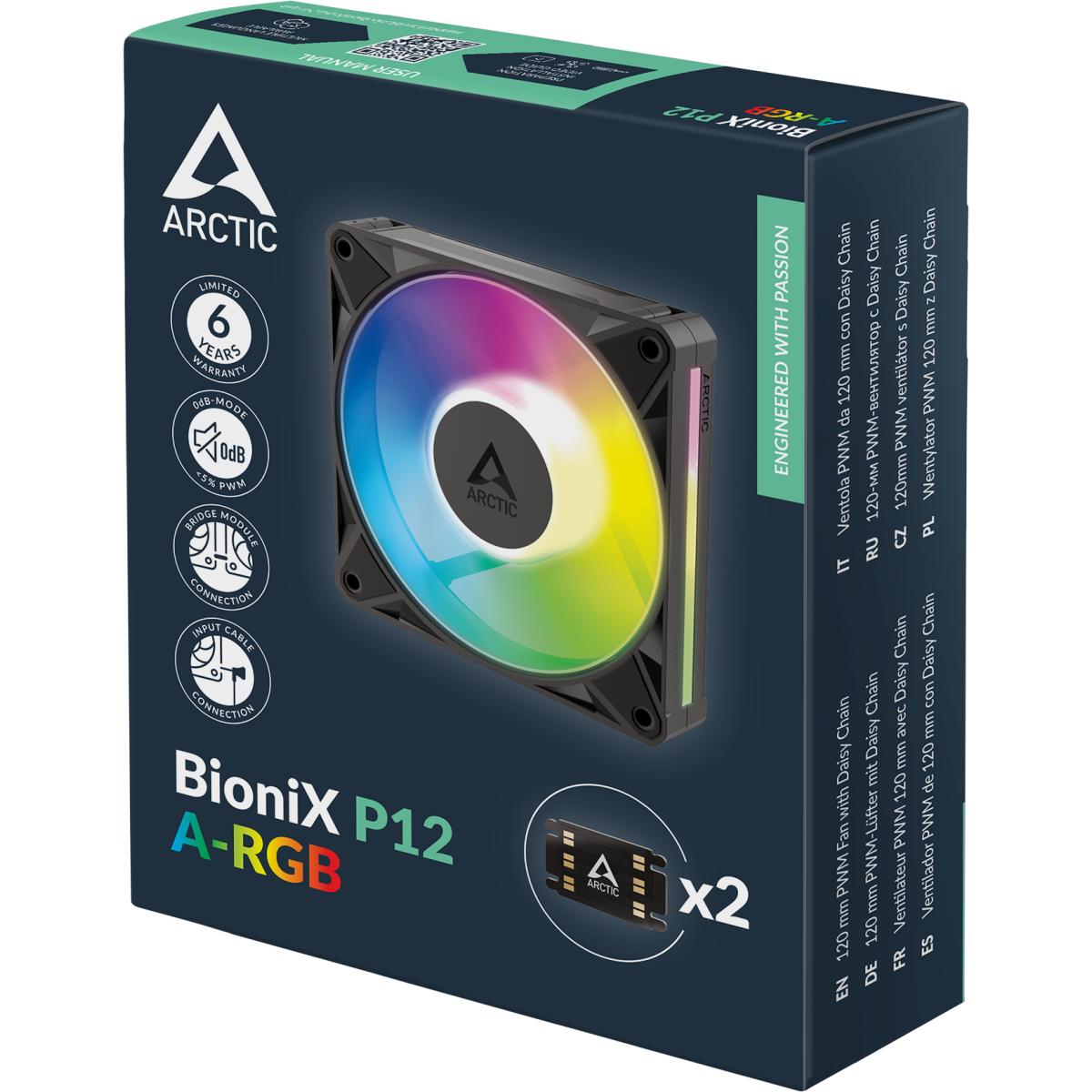Ventilateur pour boîtier Arctic BioniX P12 A-RGB - ACFAN00335A - photo 8