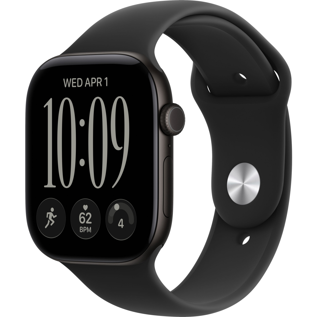 Montres connectées Apple Watch Series 12 46mm Black Aluminium Case with Black Sport Band M/L (MJEL4ZR/A)