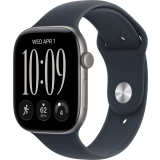 Montres connectées Apple Watch Series 12 46mm Space Gray Aluminium Case with Navy Blue Sport Band M/L (MJEJ4ZR/A)
