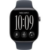 Montres connectées Apple Watch Series 12 46mm Space Gray Aluminium Case with Navy Blue Sport Band M/L (MJEJ4ZR/A)