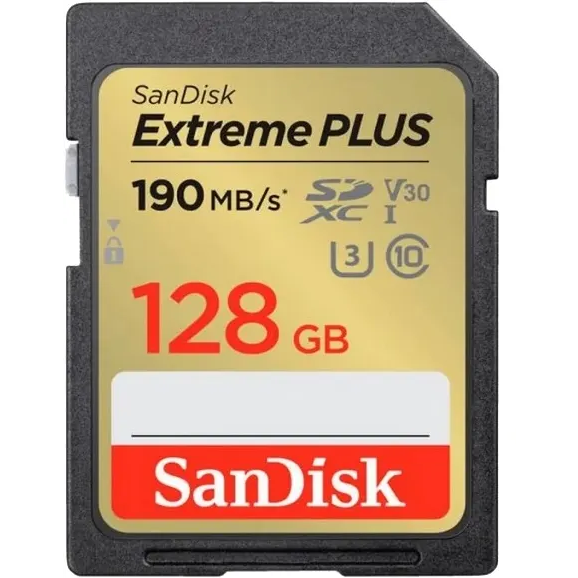 Carte mémoire 128GB SD SanDisk Extreme Plus (SDSDXWA-128G-GNCIN)