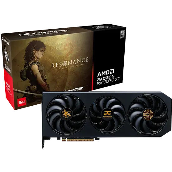 Carte graphique AMD Radeon RX 9070 XT PowerColor Hellhound Resonance Edition OC 16GB (RX9070XT 16G-L/OC/RES) - photo 6