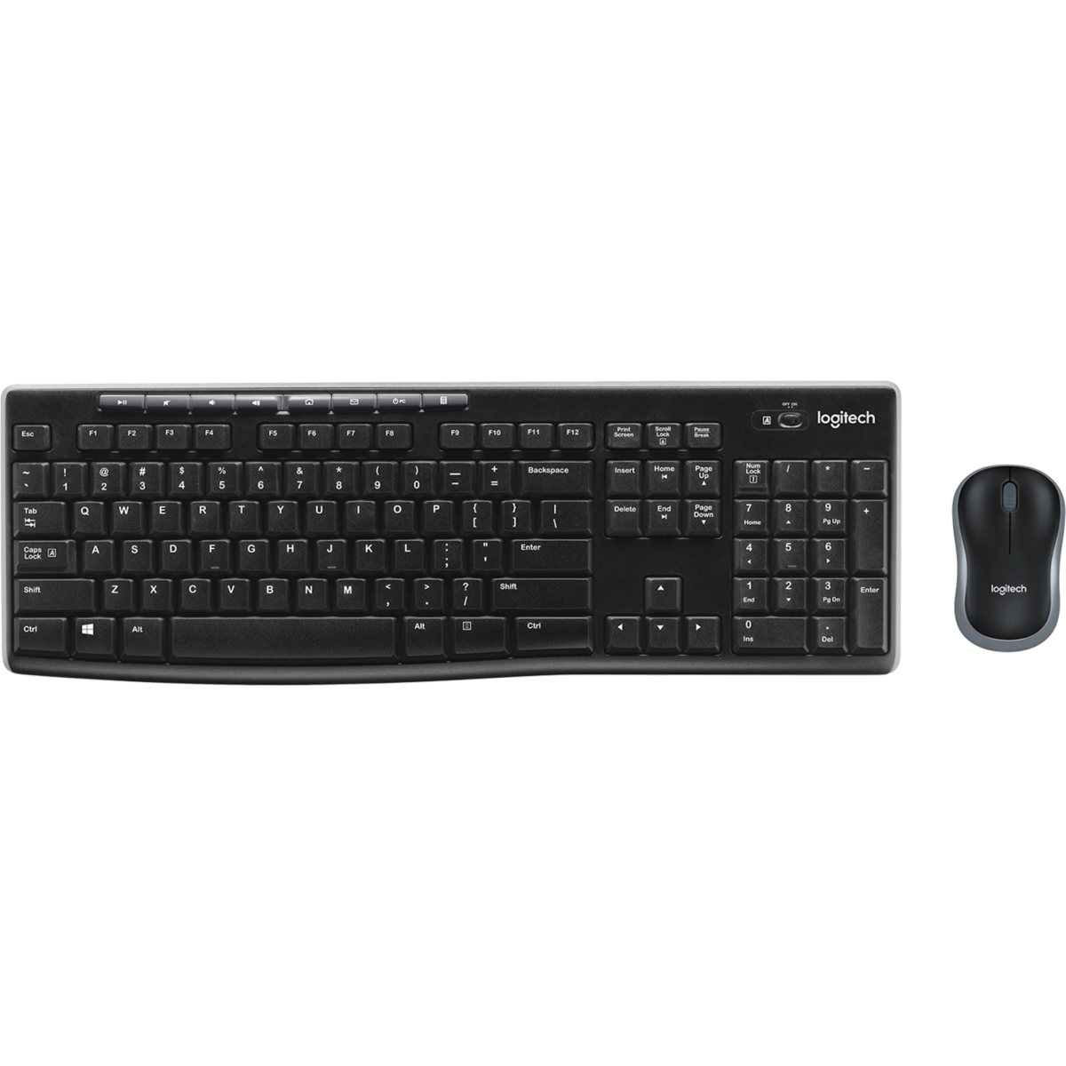 Clavier + souris Logitech Wireless Combo MK270 Black (920-004509)