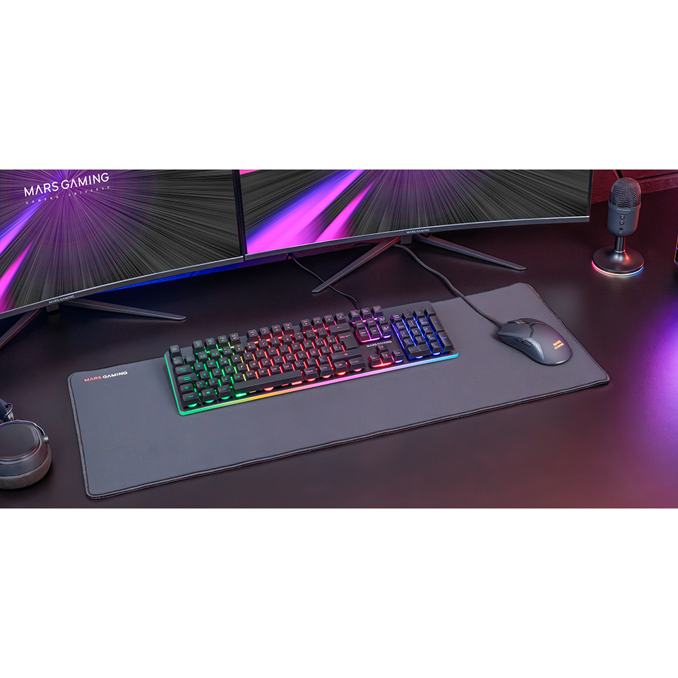 Clavier + souris + tapis de souris Mars Gaming MCPX RGB Black - MCPXB - photo 3