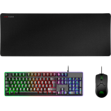 Clavier + souris + tapis de souris Mars Gaming MCPX RGB Black (MCPXB)