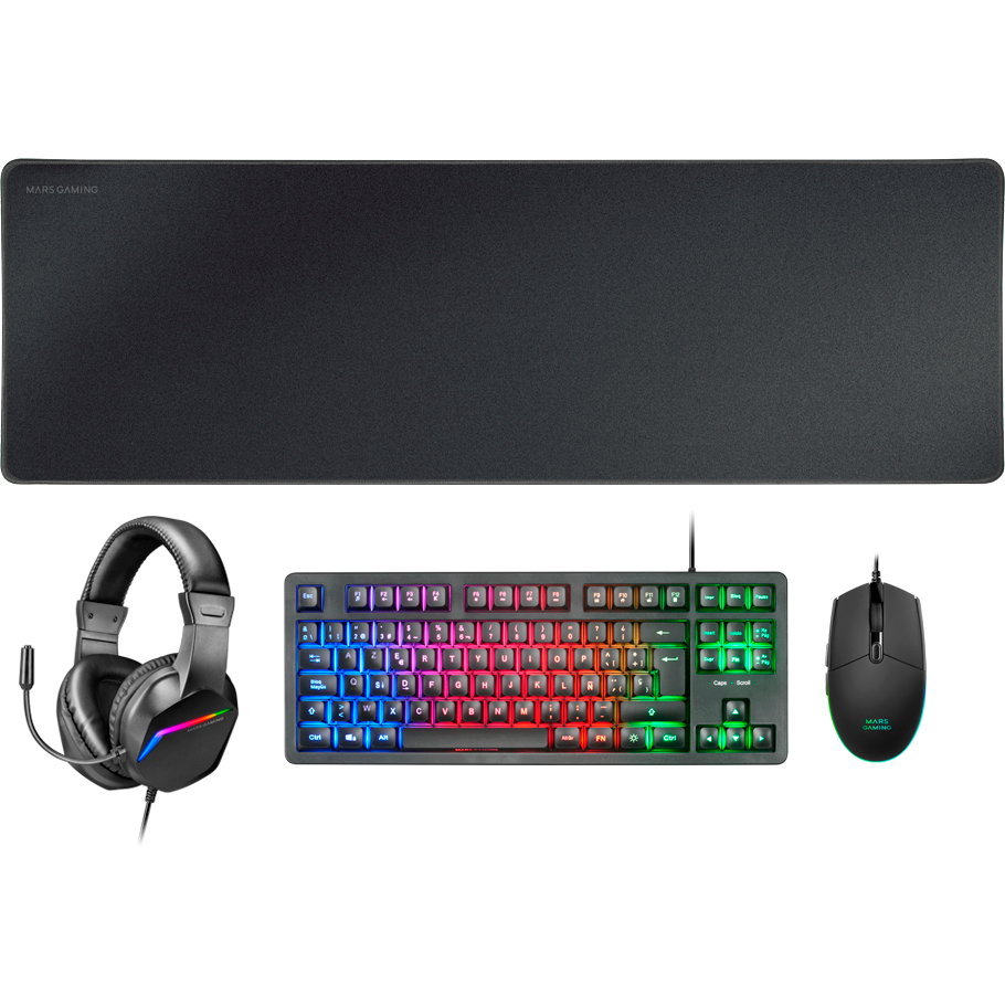 Clavier + souris Mars Gaming MCP-RGB3 Black - MCPRGB3