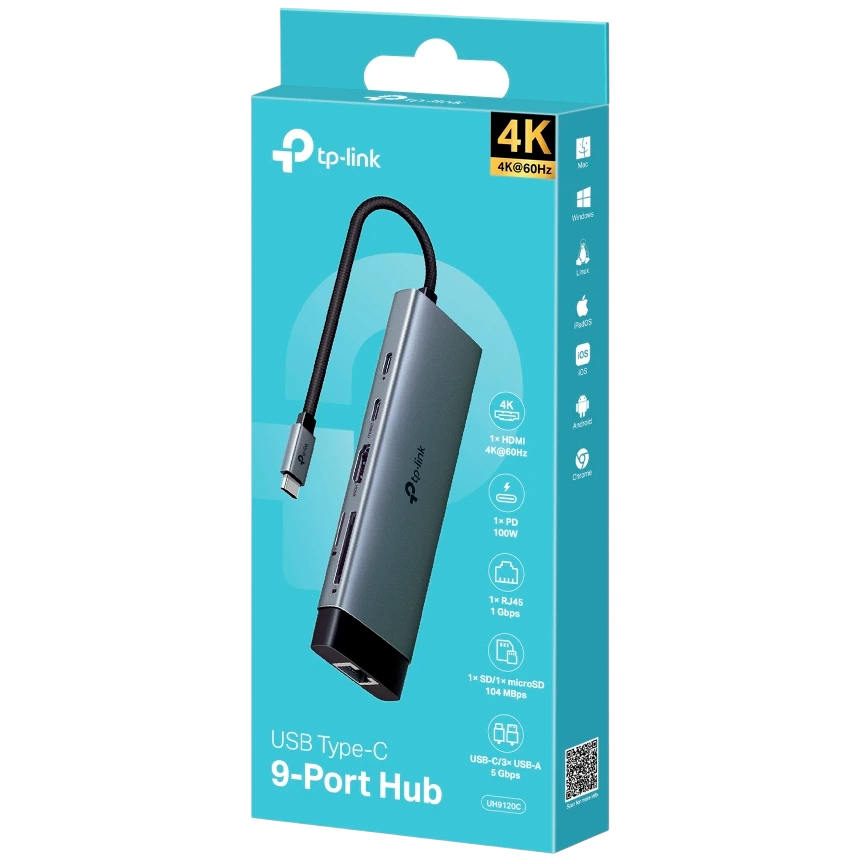 Station d'accueil TP-Link USB Type-C 9-in-1 Hub - UH9120C - photo 4