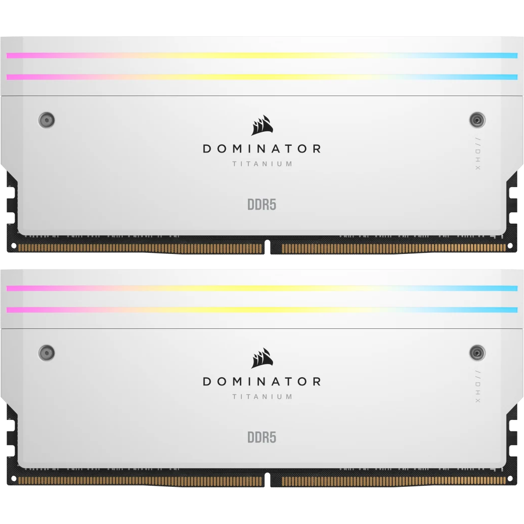 Mémoire vive 32GB DDR5 6400MHz Corsair Dominator Titanium RGB (CMP32GX5M2B6400C32W) (2x16GB KIT)