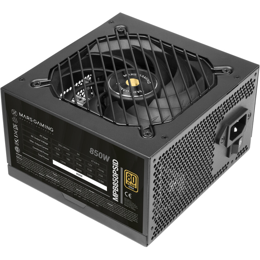 Alimentation électrique 850W Mars Gaming MPB850PSID